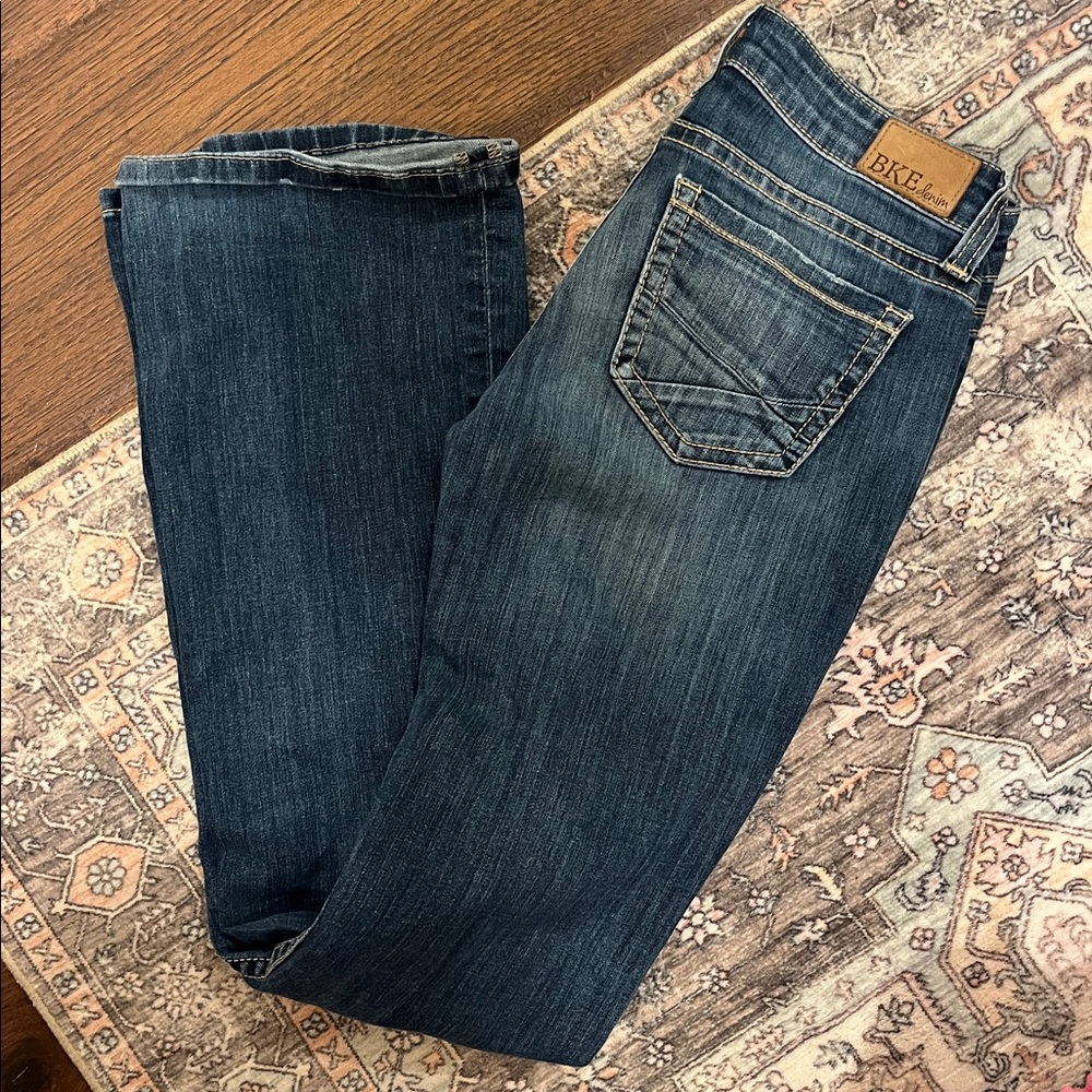 Buckle Dark Blue Women's Boot Cut Jeans